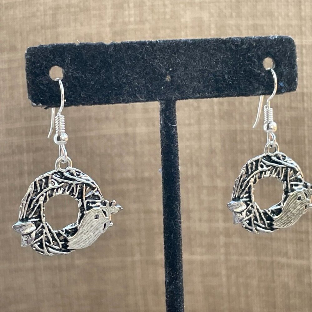 Women Earrings Silver Tone Fashion Jewelry Bird Earrings - Picture 11 of 11